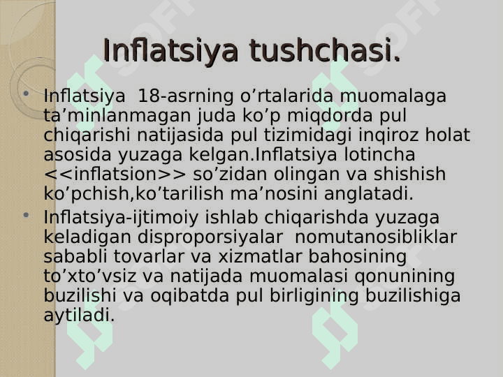 Inflyatsiyaning kelib chiqish sabablari va jilovlash yoʻllari. 4