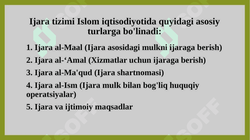 ISLOM MOLIYASIDA IJARA 4