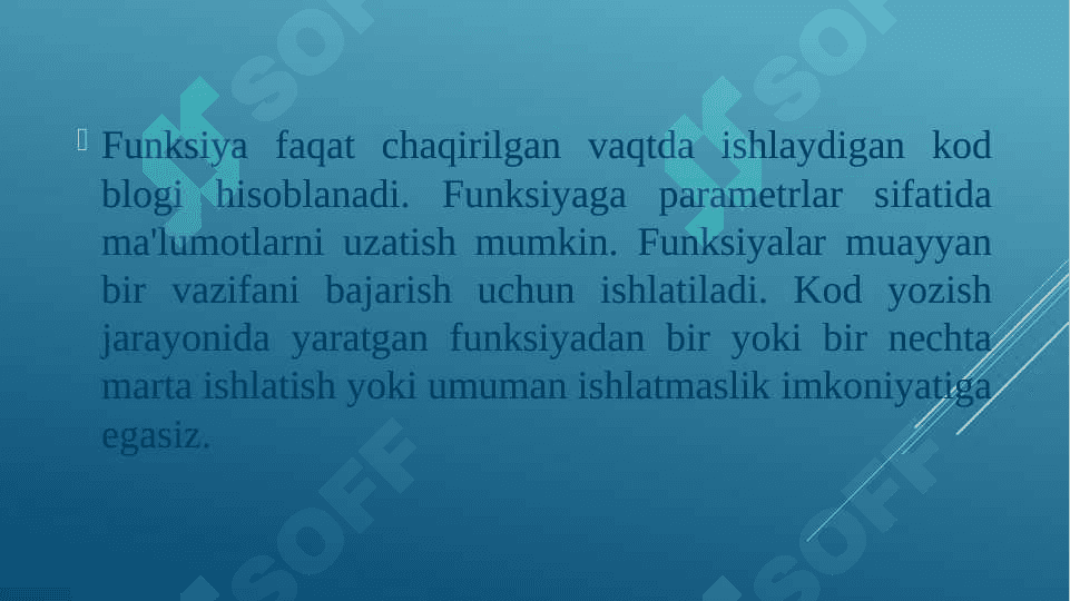 PYTHONDA FUNKSIYALAR. REKURSIYA TUSHUNVHASI 2