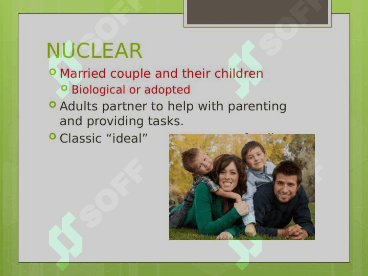 Types of families 3