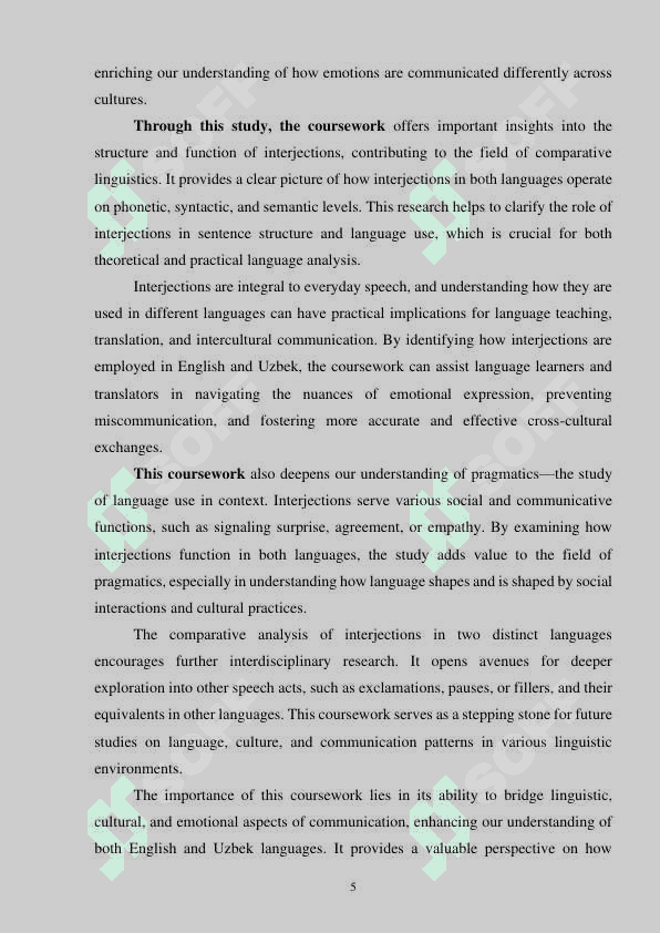 Comparative analysis of interjections in English and Uzbek 5