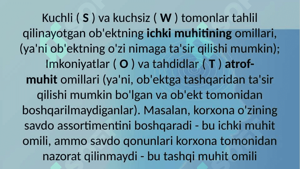 SWOT tahlili 4