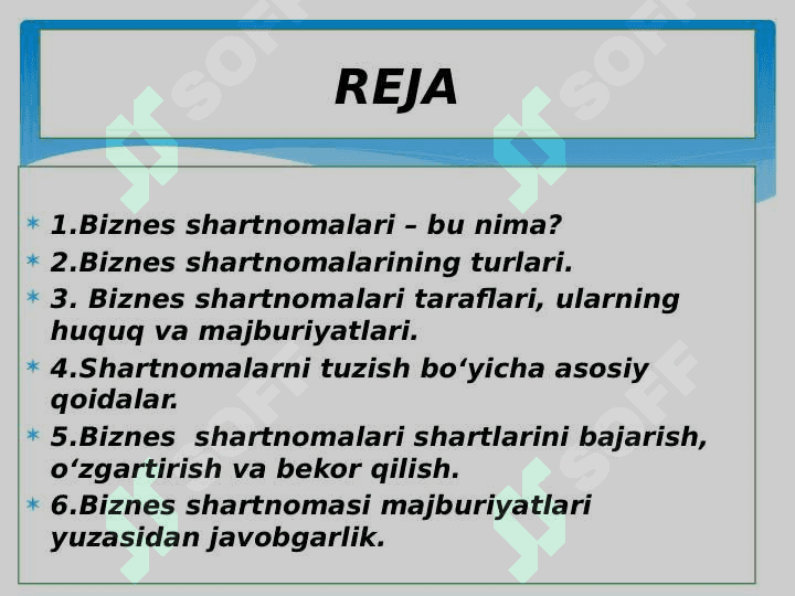 Biznes shartnomalari 2