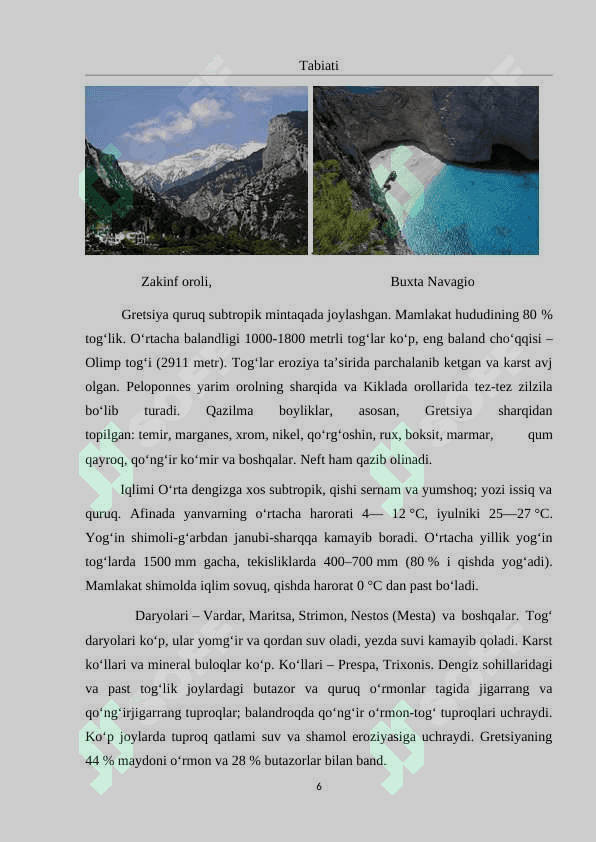 GRETSIYA DAVLATI TURIZMINING RIVOJLANISH XUSUSIYATLARI 6