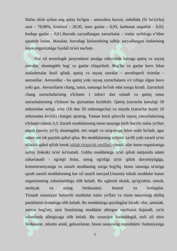 Zaharli moddalar 3