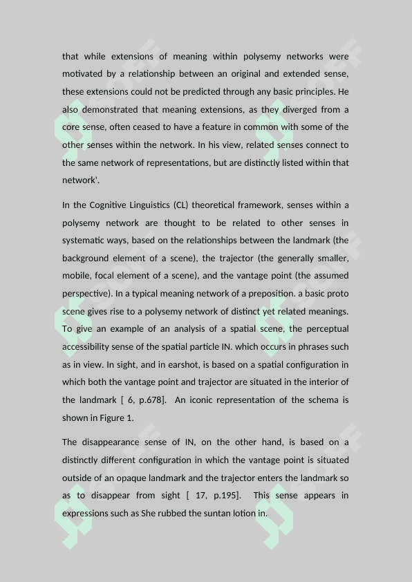 Semantic correlation of English prepositions 7