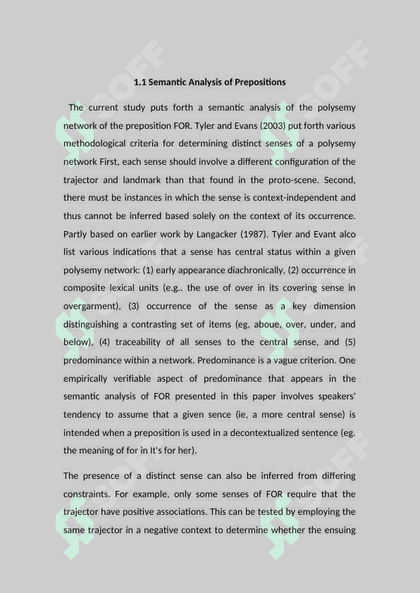 Semantic correlation of English prepositions 8