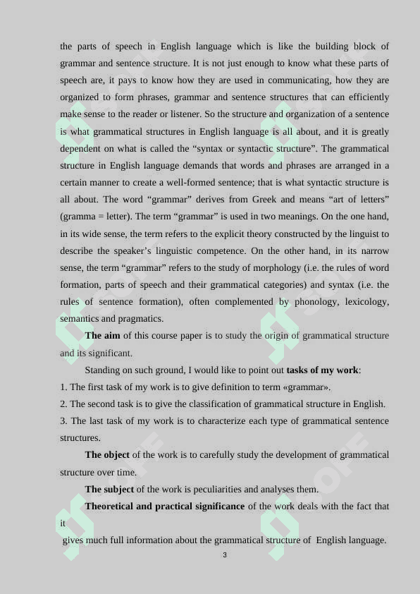 Grammatical structure of the english language 3