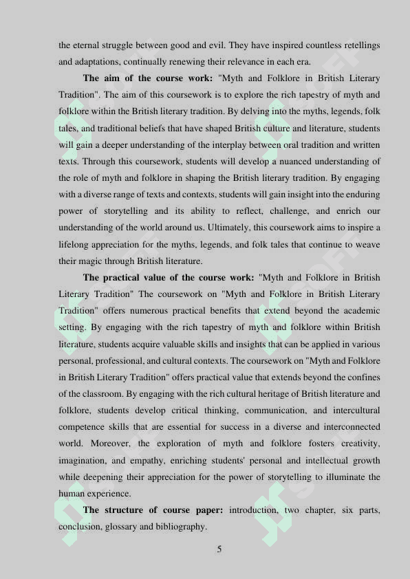 Myth and Folklore in British Literary Tradition 4