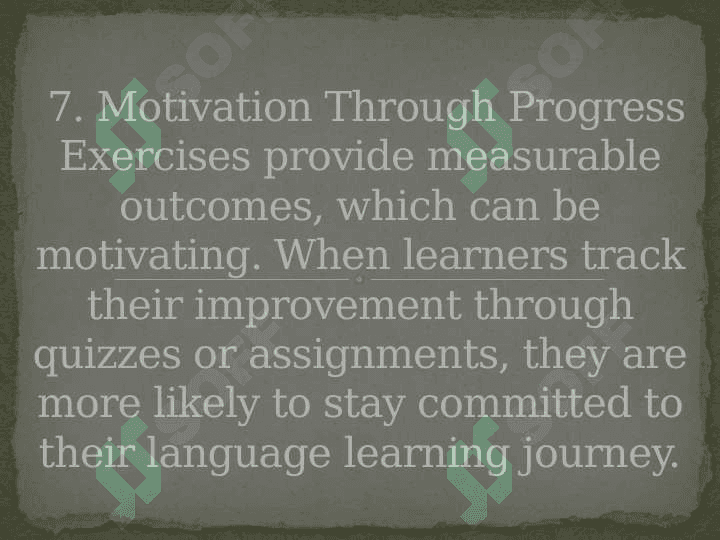 The importance of exercises in teaching foreign languages 8