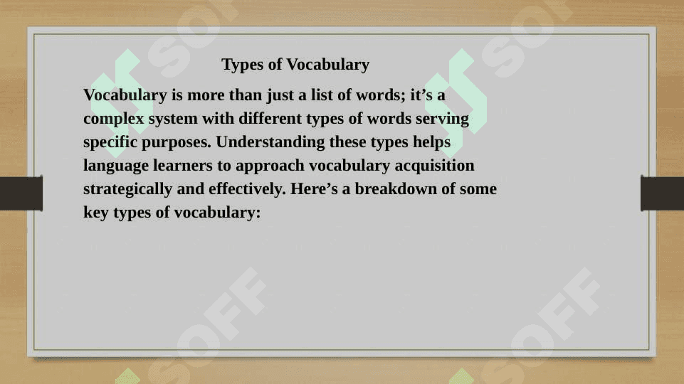 Teaching Vocabulary 6