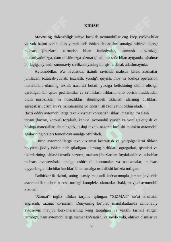UNIVERSAL SHAHAR ATXK STANSIYASINI LOYIHALASH 2