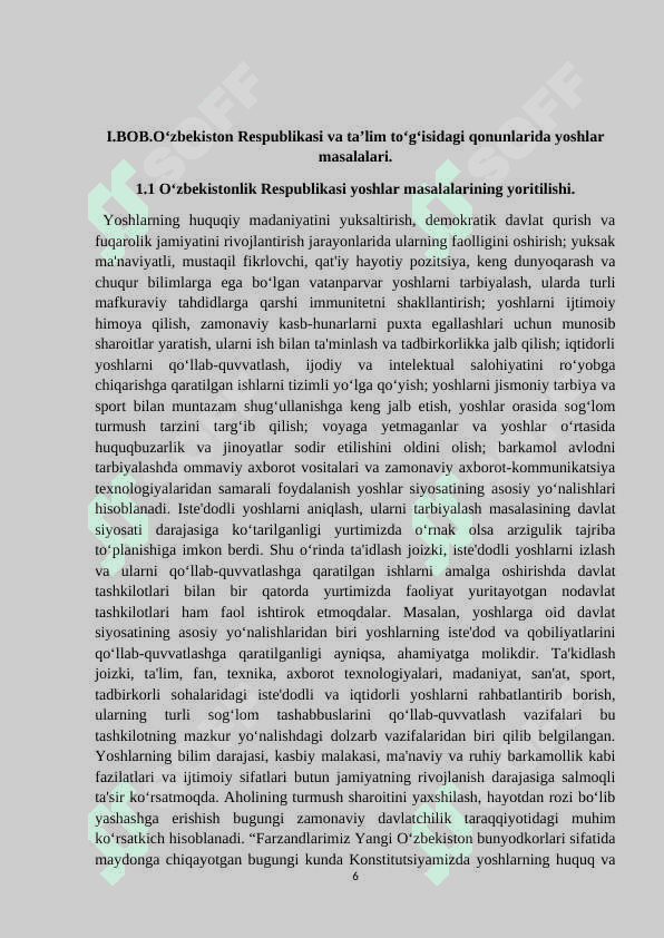 Qonunlarda yoshlar masalalari 6