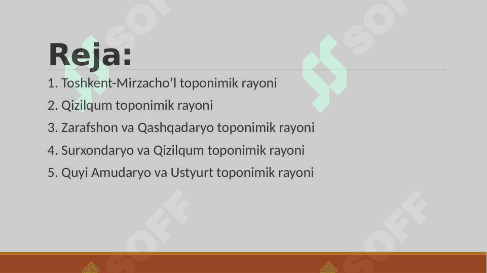 O’zbekistonning toponimik rayonlari 2