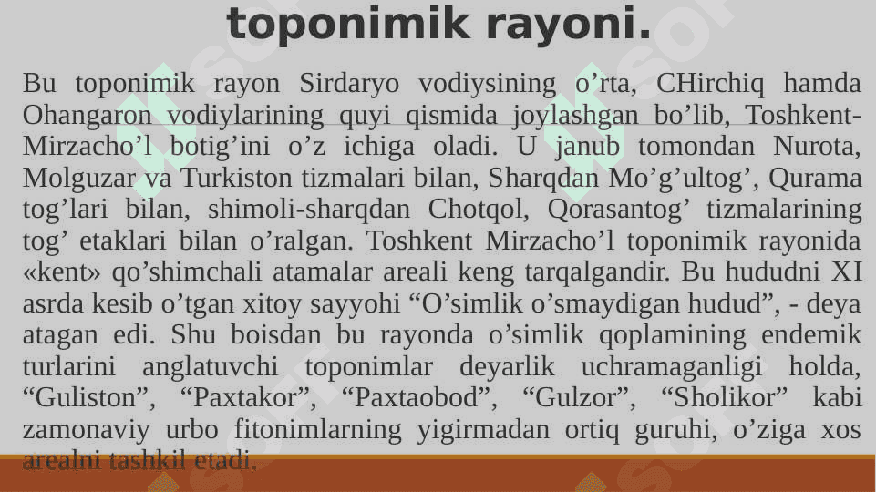 O’zbekistonning toponimik rayonlari 3