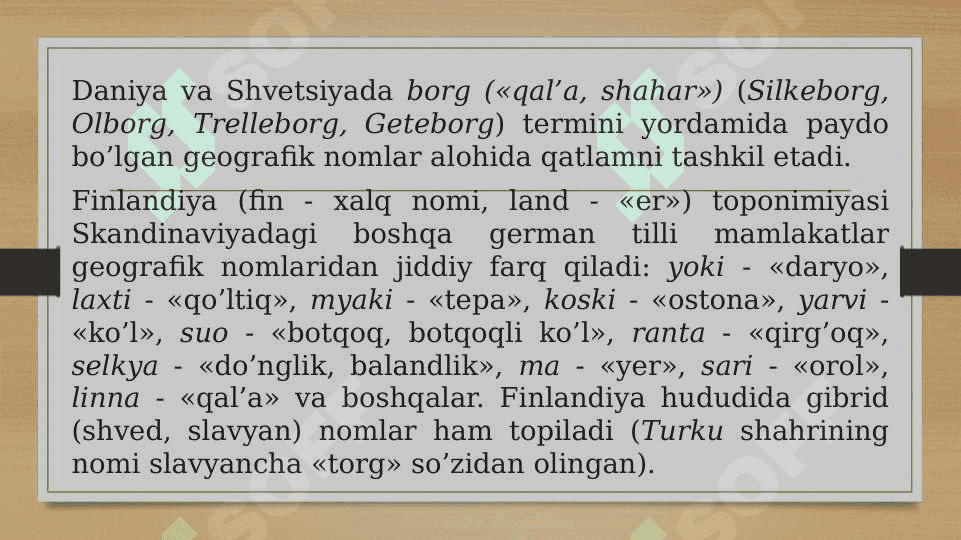 Yevropa toponimiyasi 4