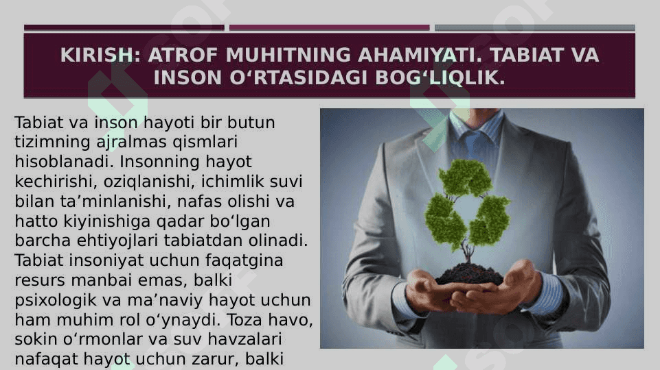 Atrof muhitni muhofaza qilish boʻyicha tadbirlar 3