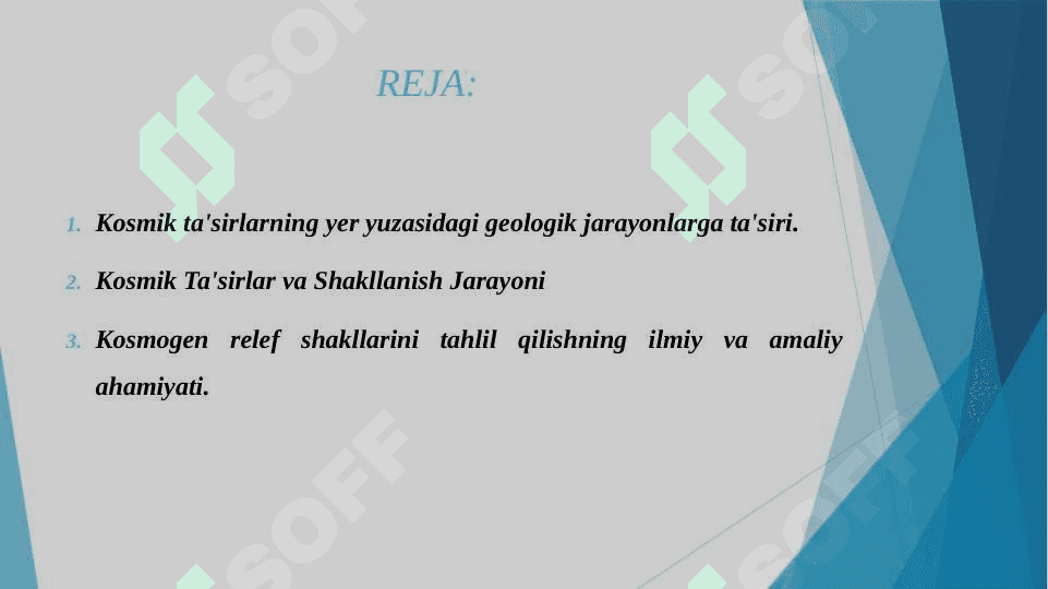 KOSMOGEN RELEF SHAKLLARINI TAHLIL QILISH 2