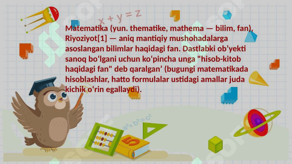 MATEMATIKANING RIVOJLANISH DAVRLARI. 3