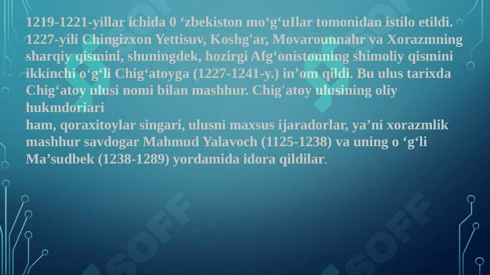 XII- XIV asrlarda O’rta Osiyoda tarix ilmining rivoji 3