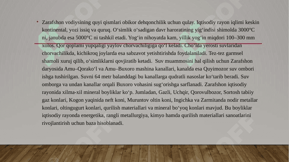 Zarafshon iatisodiy rayoni taqdimot 7