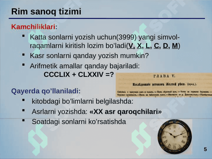 Sanoq sistemalari 5