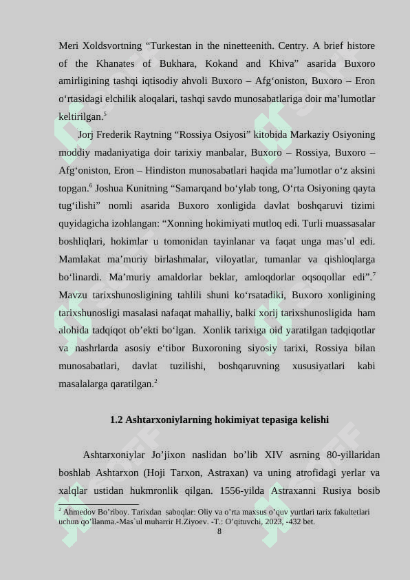 ASHTARXONIYLAR DAVRI TARIXIY MANBALARI 8