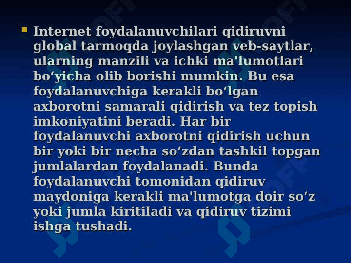 Internetda axborot qidiruv tizimi 4