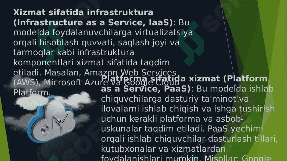 Iqtisodiy sohalarda  bulutli texnologiyalardan foydalanish  xususiyatlari 4