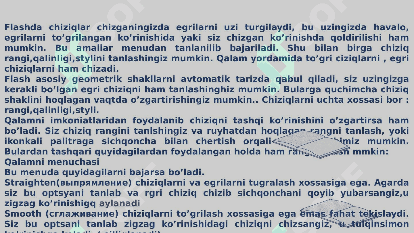 Flash dasturlari to'g'risida umumiy ma'lumot. 6
