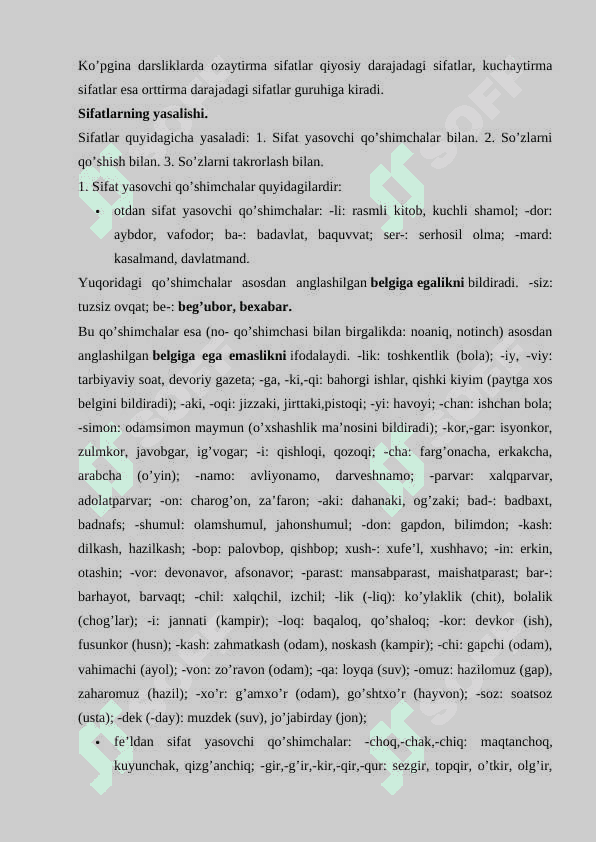 O’zbek tilida sifatlarning ma’noviy guruhlari 5