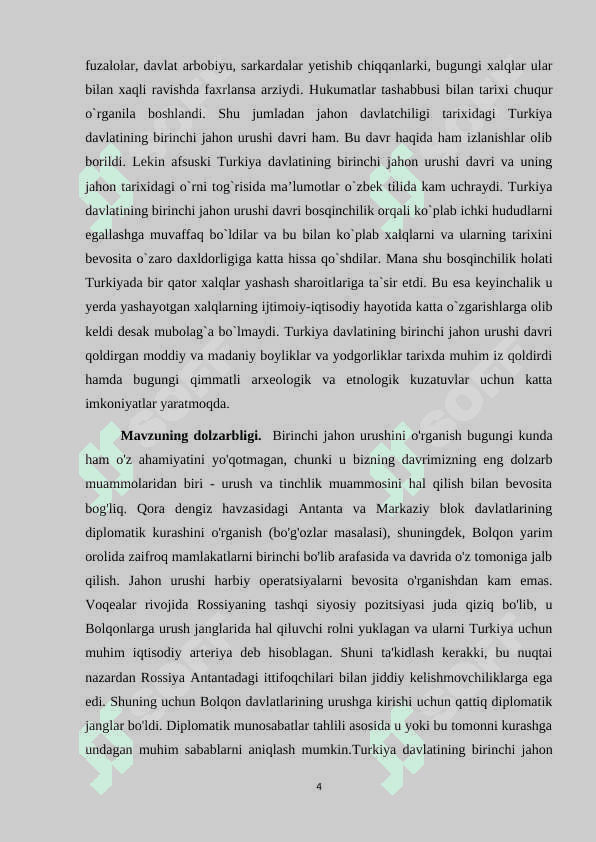 Turkiya birinchi jahon urushida 4
