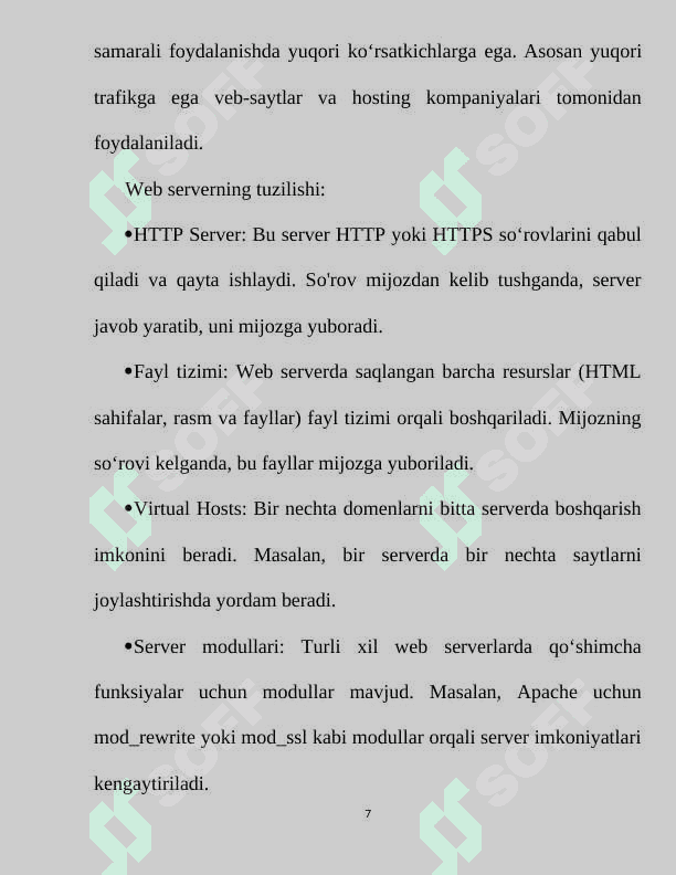 Web serverlarni boshqarish. Asosiy tushunchalar 7