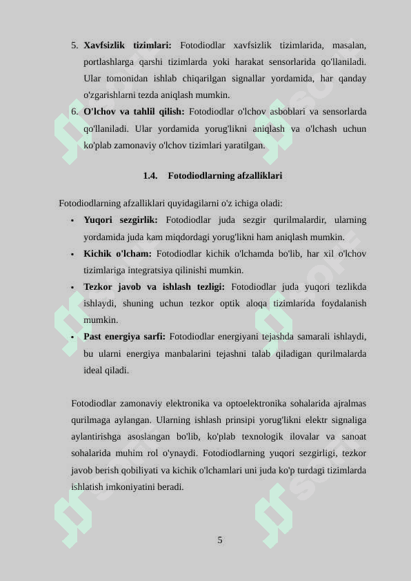 Fotodiod va nurlanuvchi diodlar 5