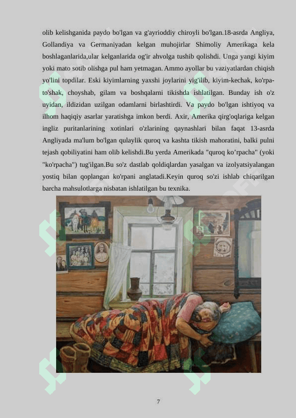 Texnologiya darslarida  -Xalq hunarmandchiligi texnologiyasi Quroq - mavzusini o'qitishda iqtisodiy tarbiyani o'qitish metodikasi  KURS ISHI 7