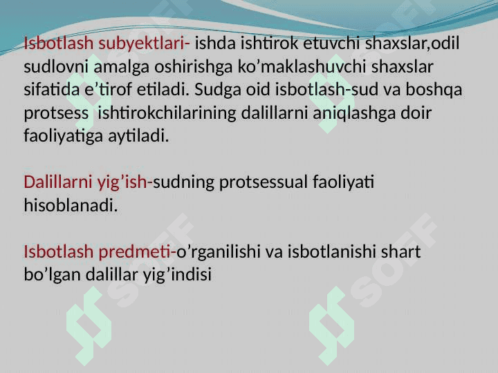 Fuqarolik Protsessida dalillar va isbotlash 3