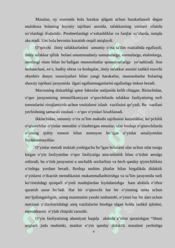 BOSHLANG‘ICH SINF O‘QUVCHILARINING MANTIQIY VA TANQIDIY TAFAKKURLARINI RIVOJLANTIRISH 4