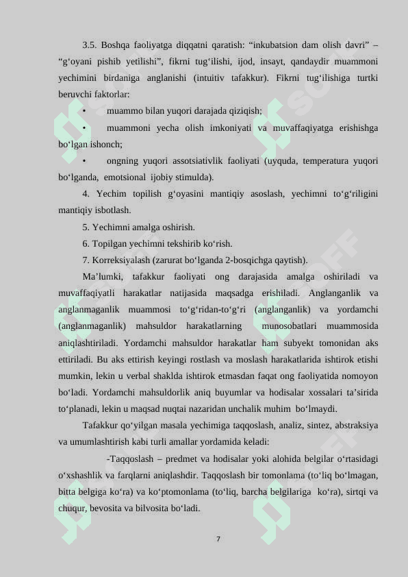 BOSHLANG‘ICH SINF O‘QUVCHILARINING MANTIQIY VA TANQIDIY TAFAKKURLARINI RIVOJLANTIRISH 7
