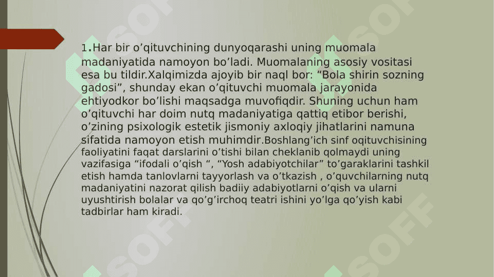 Ona tili va o’qish savodxonligi darslarida o’quvchilar nutqini o’stirish metodikasi 2