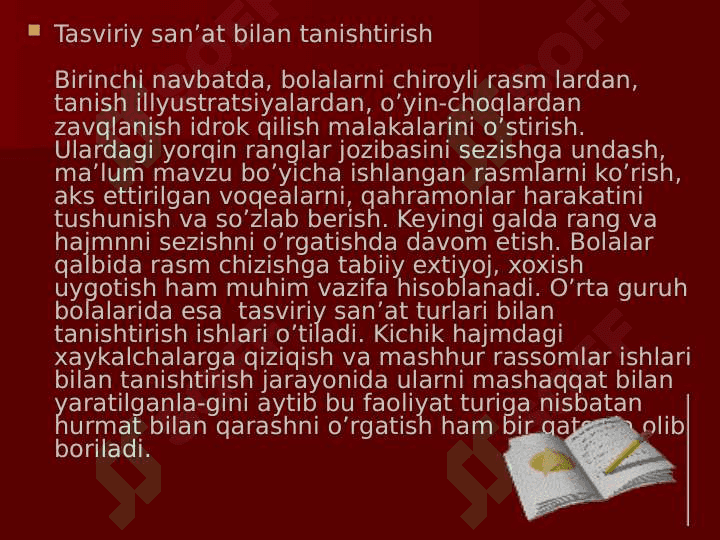MAKTABGACHA YOSHDAGI BOLALARNING TASVIRIY QOBILYATI VA IJODKORLIGINI RIVOJLANTIRISH 4