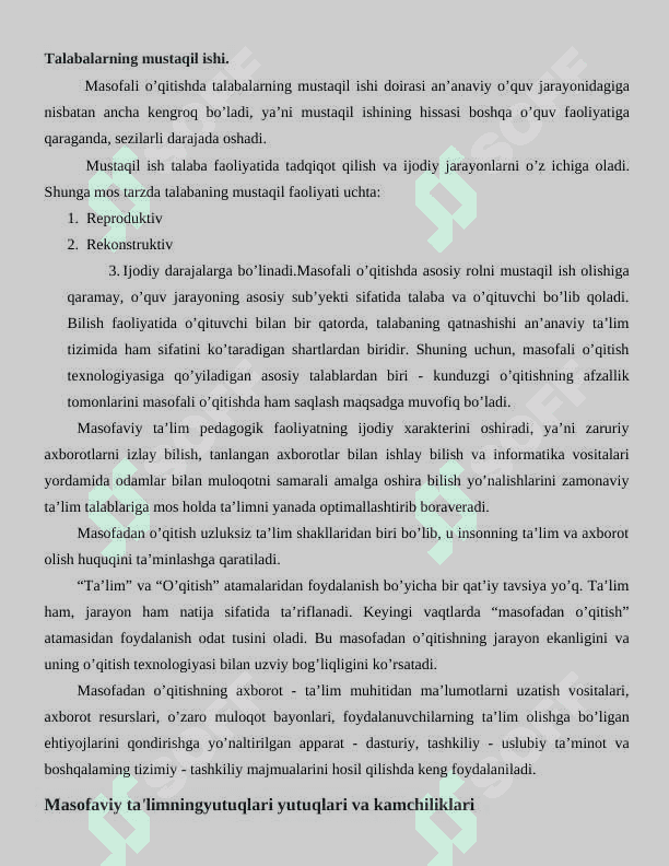 Online o’quv platfromasini loyihalash 8
