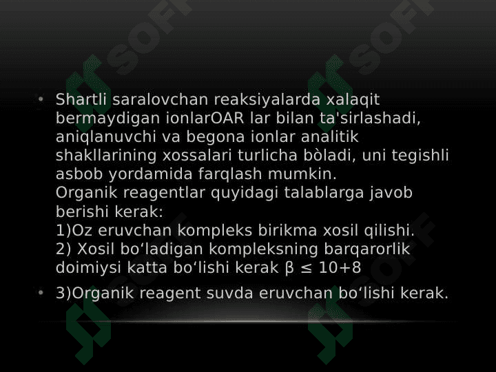 Analitik kimyoda organik reagentlar 4