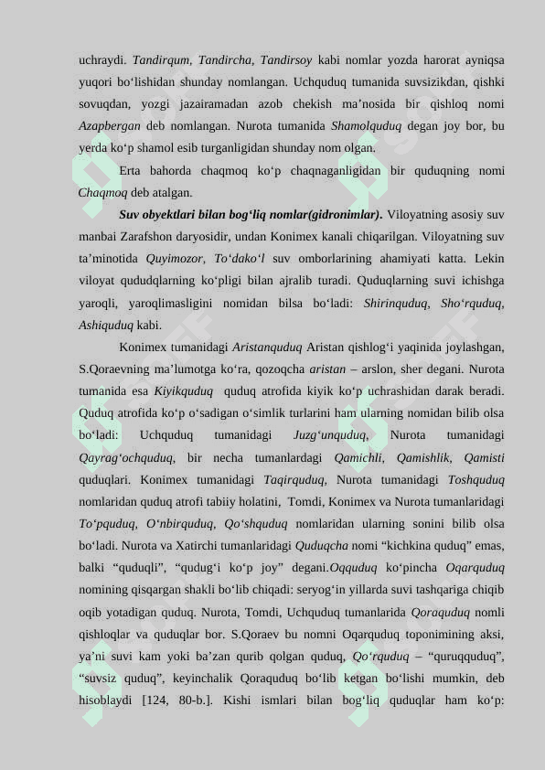 Navoiy viloyati toponimlari 4