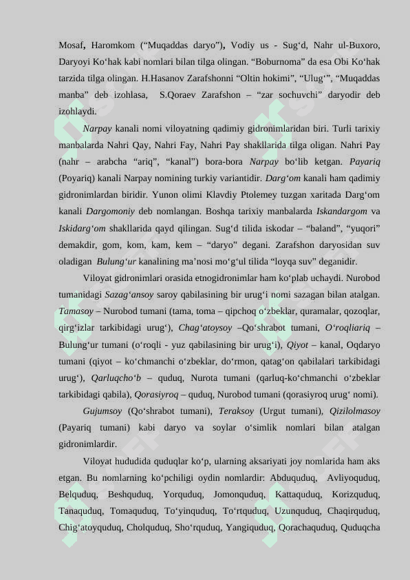 Samarqand viloyati toponimlari 4