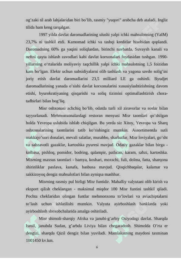 MISR DAVLATI GEOGRAFIYASI 6