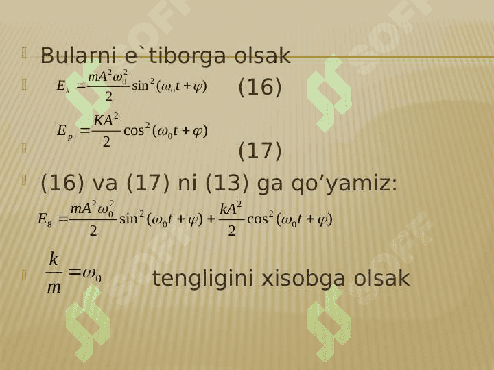 Fizik va matematik mayatniklar. 8