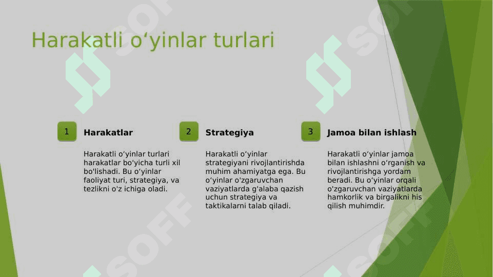 Harakatli oʻyinlar 3