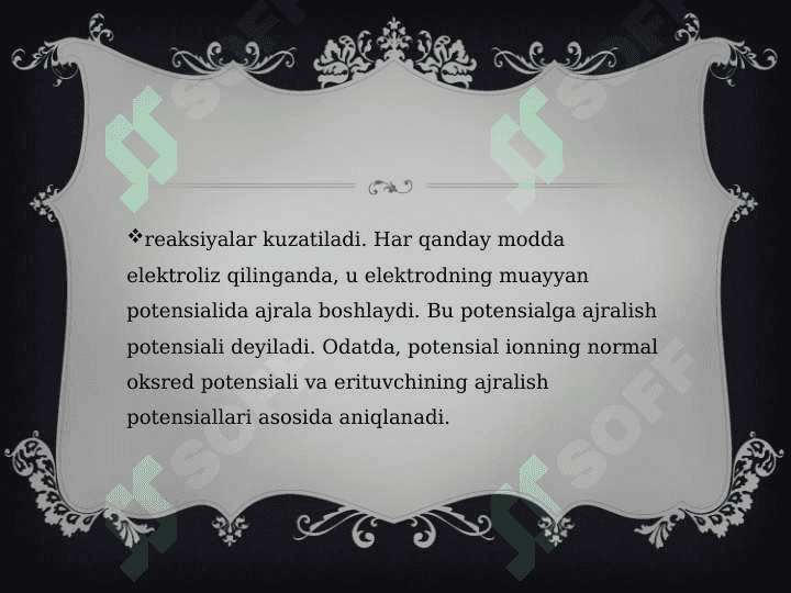 Elektrolitik ajatish va konsentrlash 8