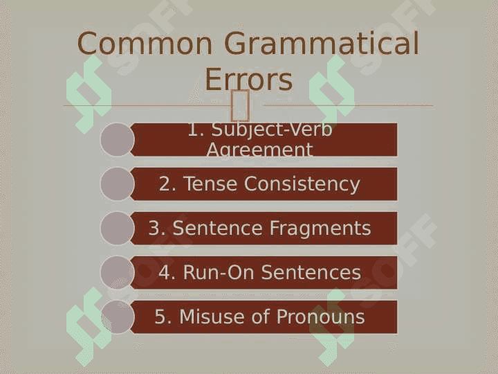 Identifying and Correcting Common Grammatical Errors 4