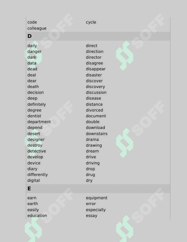 CEFR A2 Word List 4